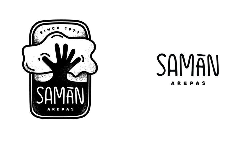 Saman Arepas Logo Design